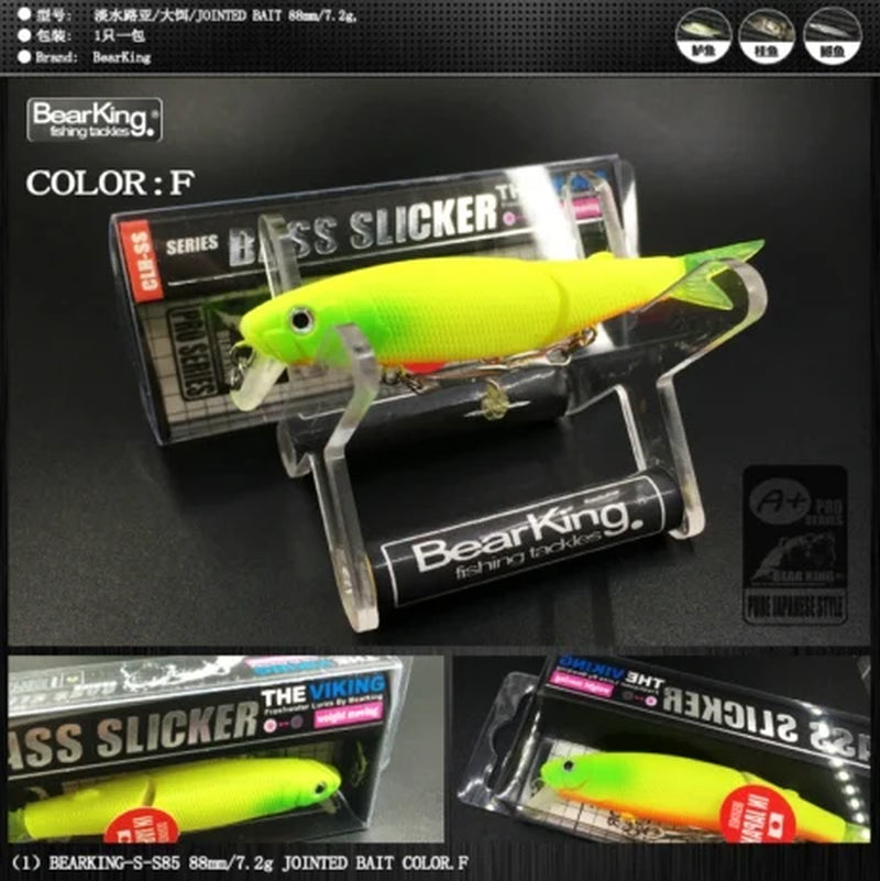 Brand 1PC AS-S85 Hard Fishing Lures Minnow 9Cm 7.2G Artificial Baits Deep Diving Wobblers Fishing Tackles