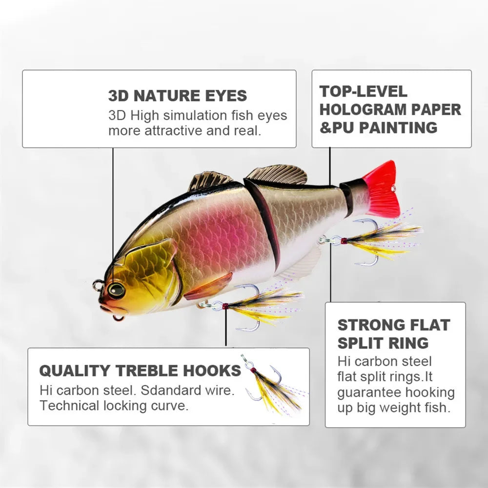 160Mm/70G Swimbaits Shad Glider Swimbait Fishing Lures Hard Body Floating Jointed Bass Pike Fishing Bait