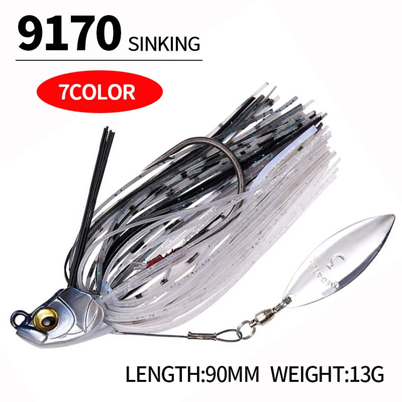 90Mm 13.5G Spinner Fishing Lures Wobbler Bass Jig Chatter Bait Chatterbait Artificial Bait Fishing Accessories