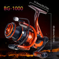Spinning Reel Fishing Reels Fishing Accessories 1000 2000 3000 Series Fishing Equipment Metal Line 5.2:1 Fishing Goods