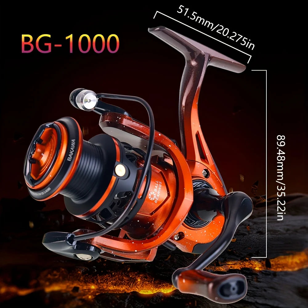 Spinning Reel Fishing Reels Fishing Accessories 1000 2000 3000 Series Fishing Equipment Metal Line 5.2:1 Fishing Goods