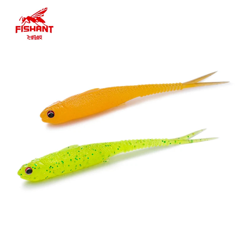 Real Shad 2.5Inch 3.1Inch Floating Pesca Artificial Silicone Soft Bait Fork Tail Jigging Fishing Lures Noctilucent