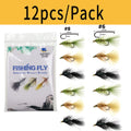 12Pcs Brass Bead Head Woolly Bugger Streamers Fly Fishing Flies for Steelhead Pike Bass Rainbow Trout Fishing Lures Bait