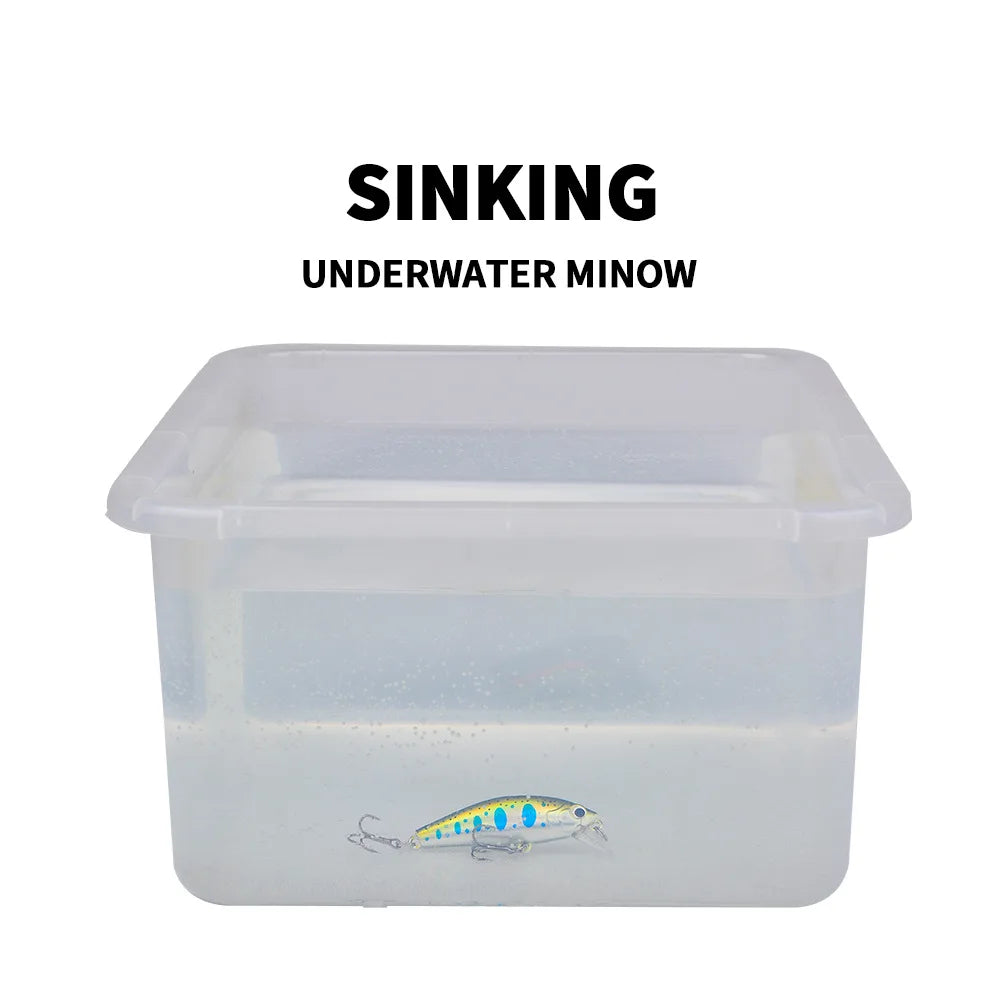 Mini Sinking Minnow Wobblers Fishing Lures 5.6Cm 6.8G Trout Artificial Plastic Hard Bait Jerkbait Crankbait Bass Fishing Tackle