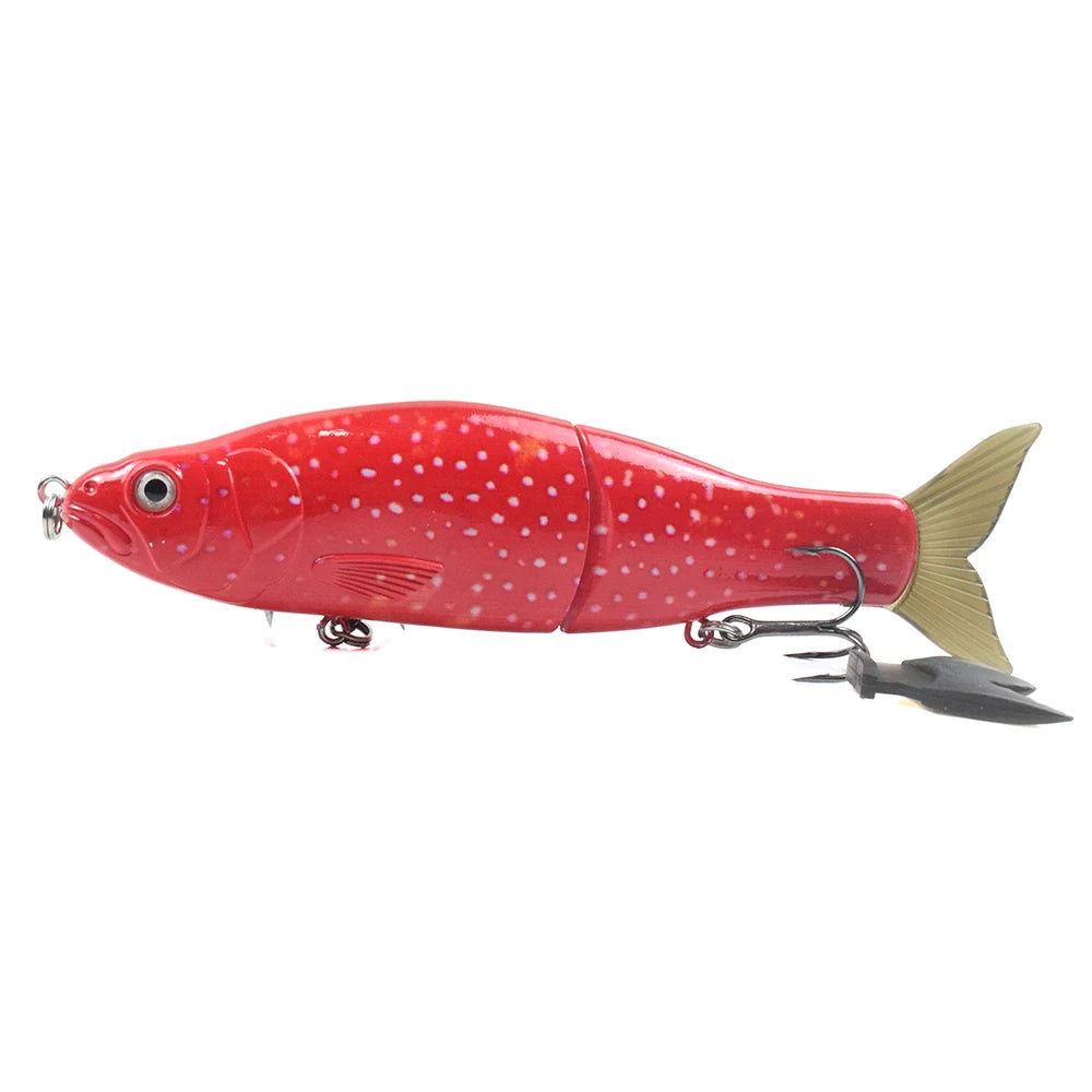6.5Inch 56G Wobbler Jointed Fishing Lures Hard Glide Bait Soft Tail Float Slide Swimbait Bass Fishing Tackle