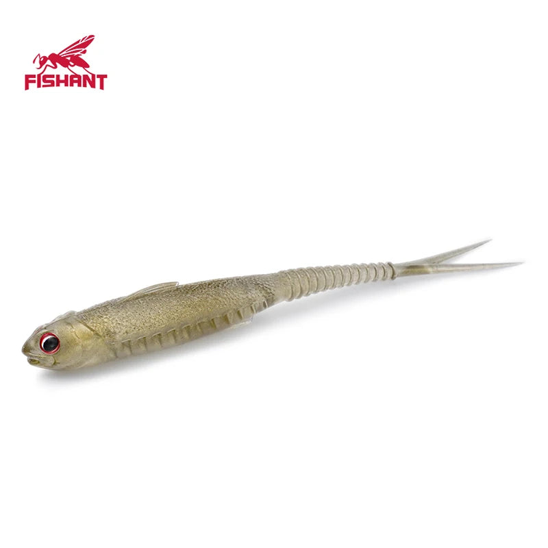 Real Shad 2.5Inch 3.1Inch Floating Pesca Artificial Silicone Soft Bait Fork Tail Jigging Fishing Lures Noctilucent