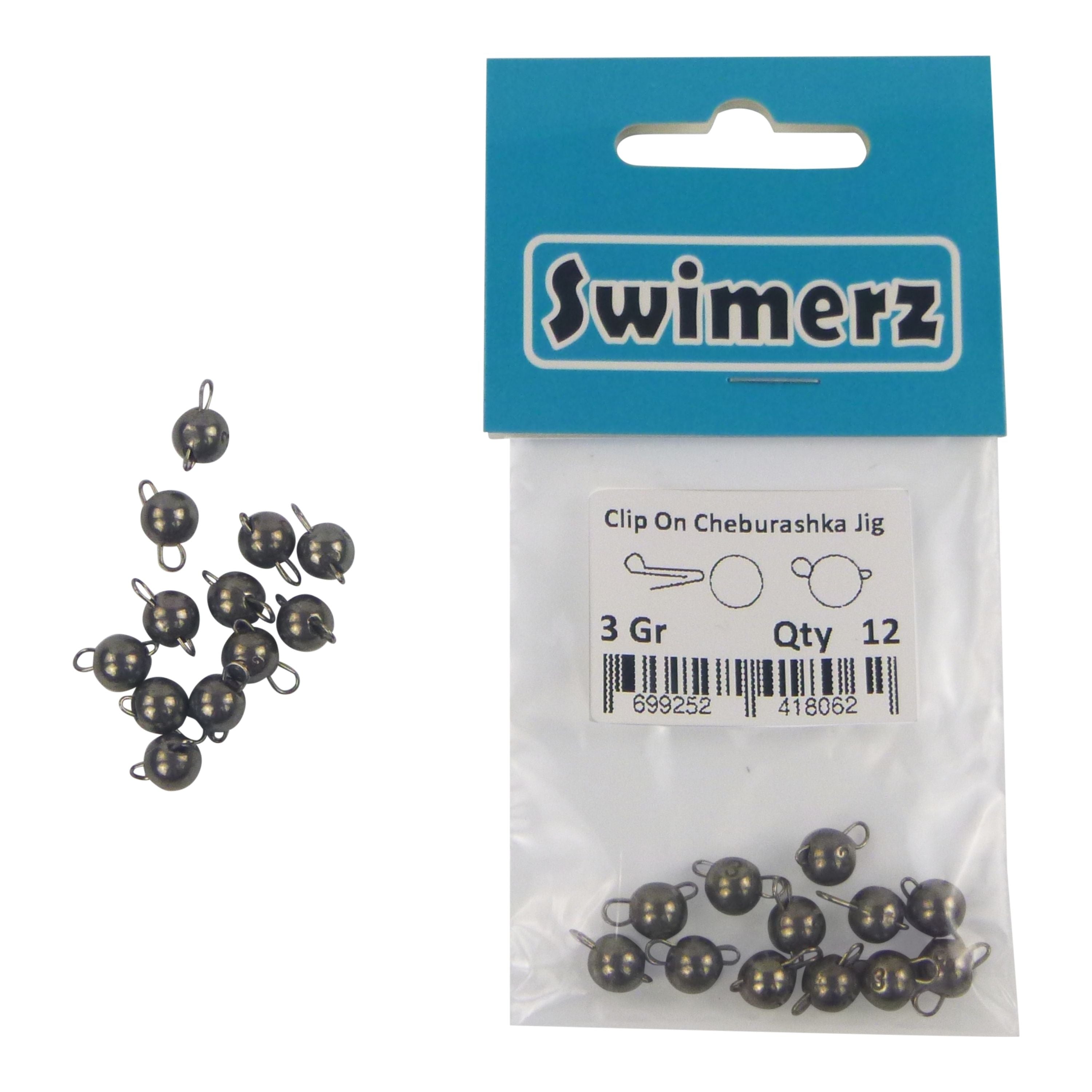 Swimerz 3 Gram Cheburashka Clip-On Jig Head, Tungsten, 12 Pack-2
