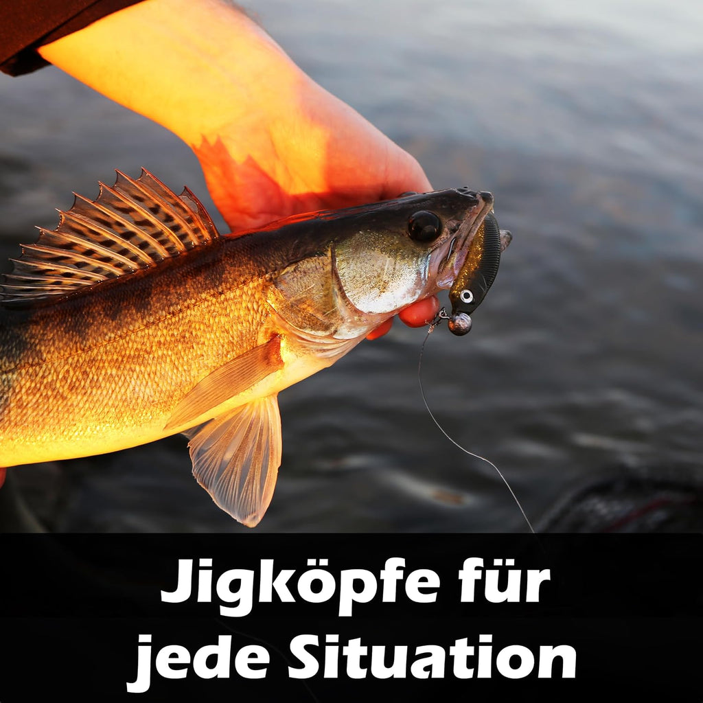 Paradox Fishing Jigköpfe Sets 2/0 3/0 4/0 5-28G - 15/25 St. - Jig Köpfe Gummifisch Mit Jighead Für Gummifische Zander Angelzubehör