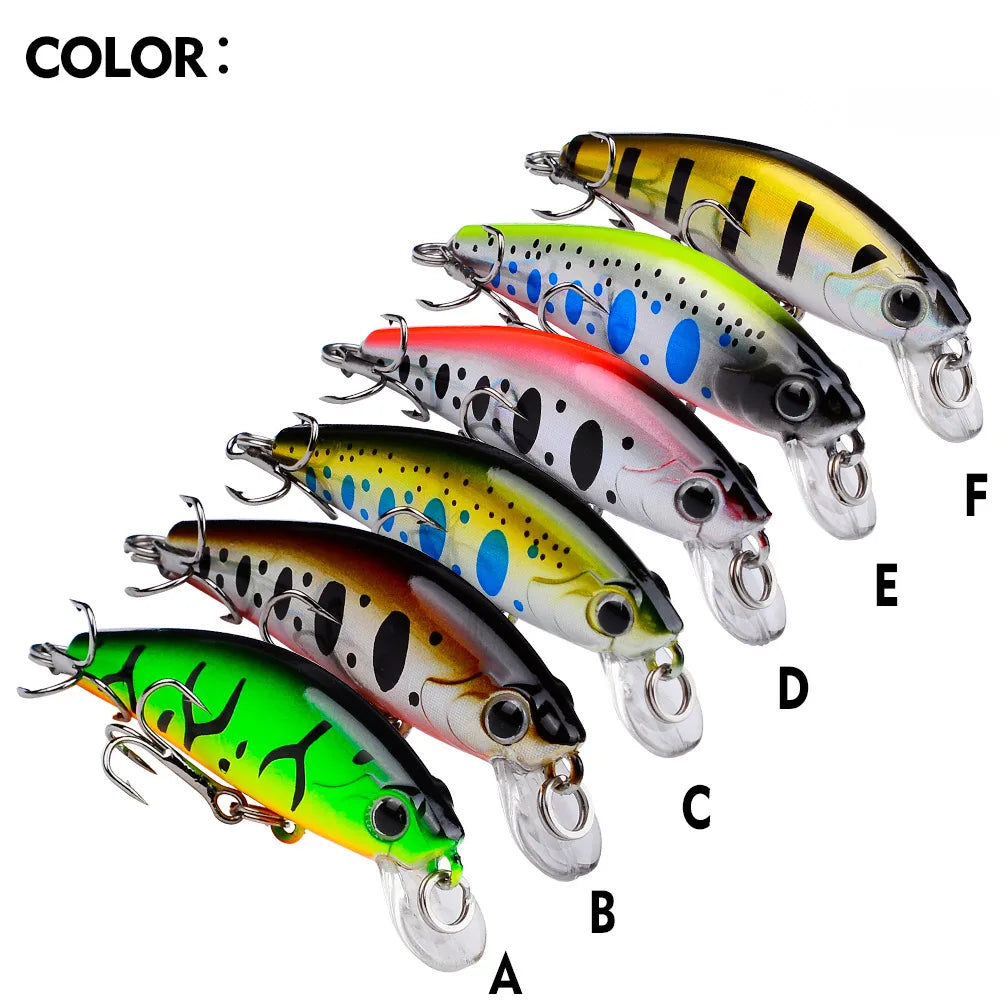 Mini Sinking Minnow Wobblers Fishing Lures 5.6Cm 6.8G Trout Artificial Plastic Hard Bait Jerkbait Crankbait Bass Fishing Tackle