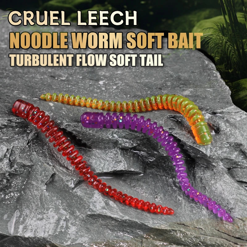 Cruel Leech Soft Baits 54Mm/20Pcs Artificial Fishing Lures Sea Worms Earthworm Fishing Soft Lures Wobblers