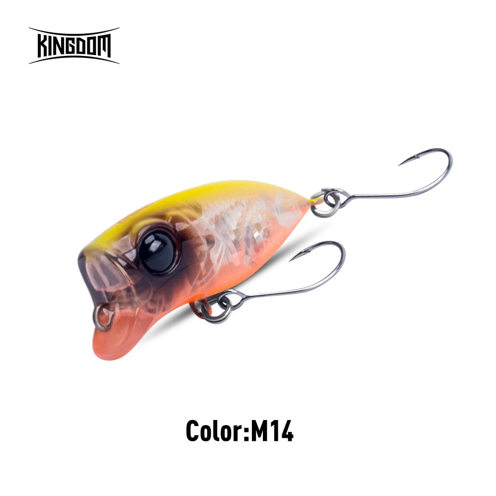 Micro Popper Topwater Fishing Lures 2.4G 35Mm Z-Action Hard Bait High Quality Floating Minnow Single Hook for Bass Pike