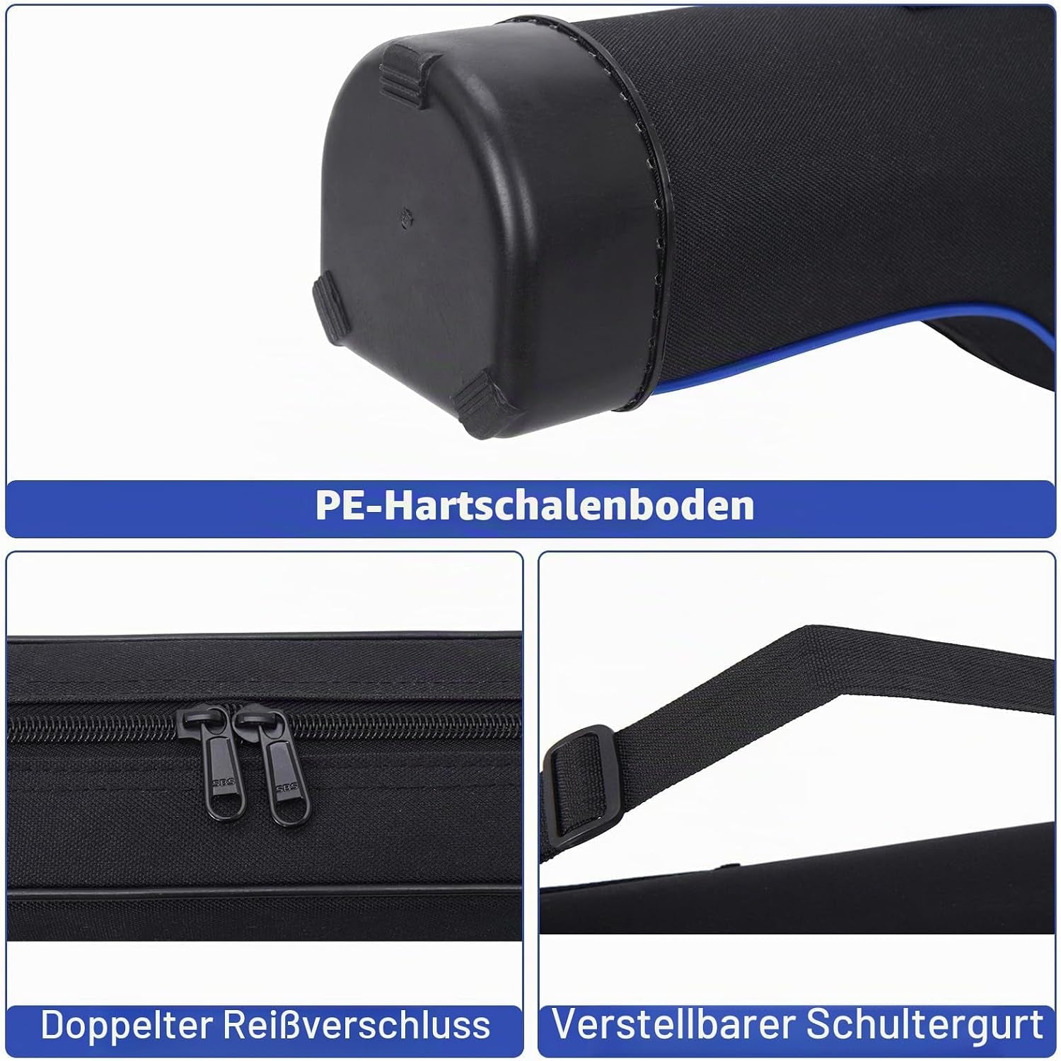 Das Neue Tackle Bag Wasserdichte Angelrutentasche 1,3 M/1,5 M Angelruten-Schutztasche Hartschale