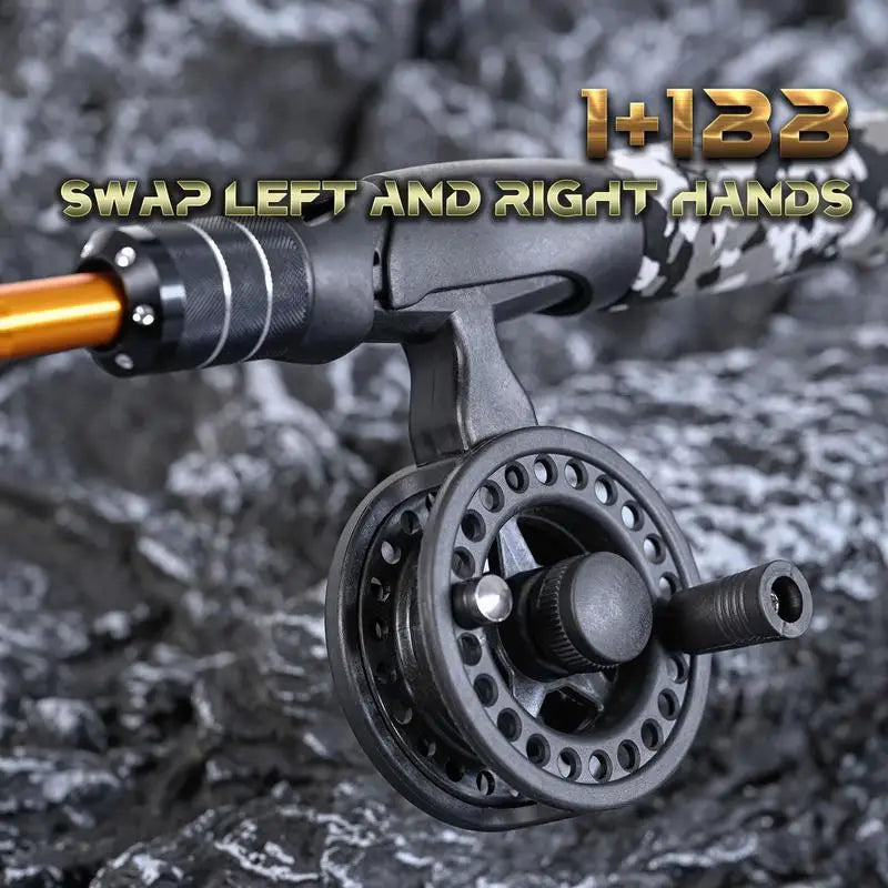 Ice Fishing Rod Winter Fishing Rod Fishing Pole Kit with Solid Rod Tip Design Compact Tackles for Underwater Fishing Use