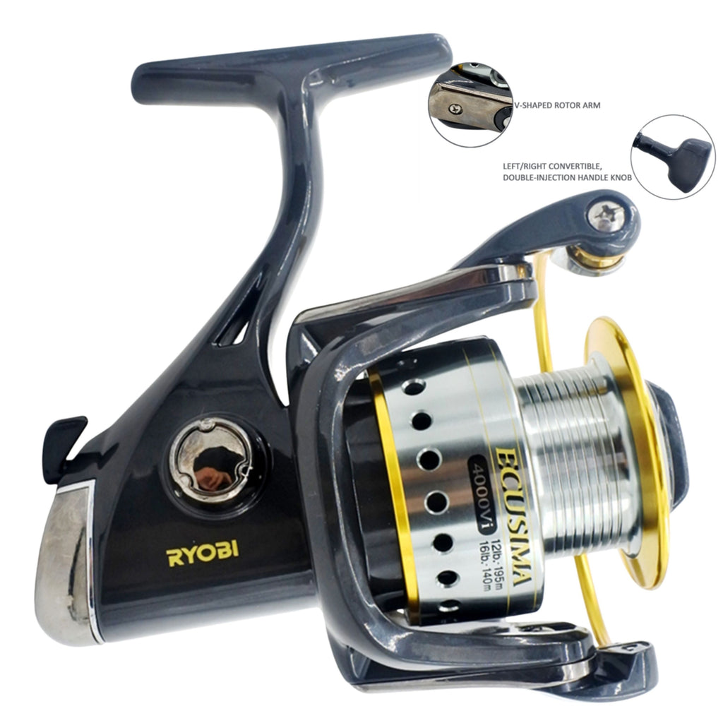 Ryobi Ecusima 3000 Spinning Reel, 5:0:1 Fast Retrieve 4+1 BB-3