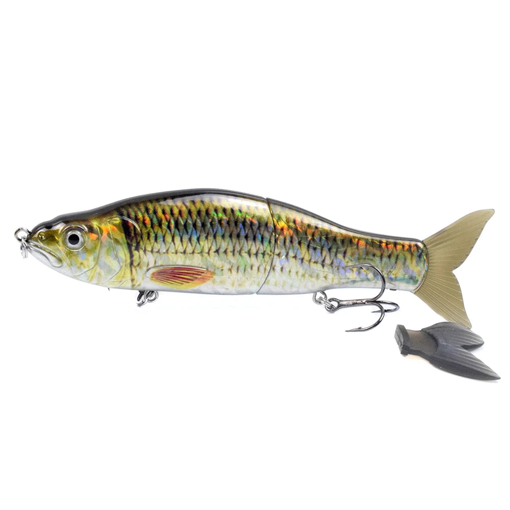 6.5Inch 56G Wobbler Jointed Fishing Lures Hard Glide Bait Soft Tail Float Slide Swimbait Bass Fishing Tackle