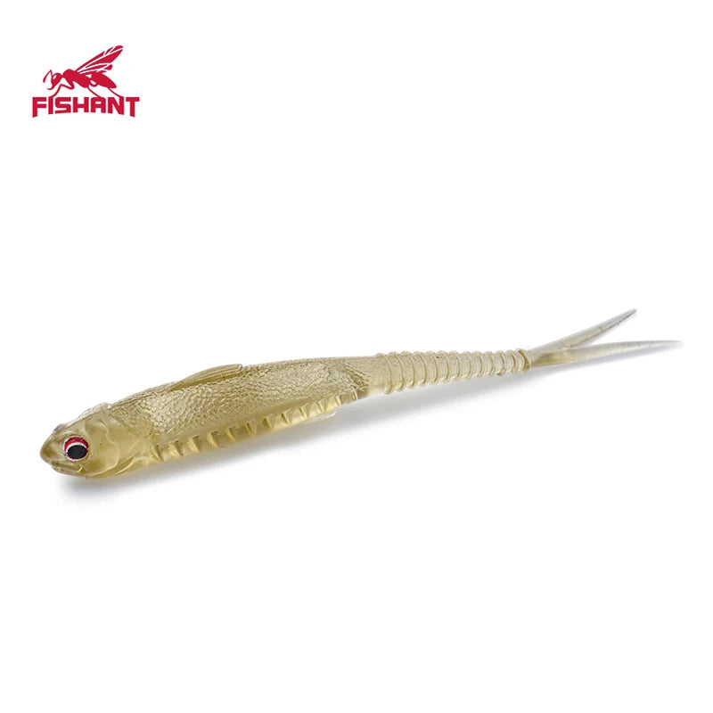 Real Shad 2.5Inch 3.1Inch Floating Pesca Artificial Silicone Soft Bait Fork Tail Jigging Fishing Lures Noctilucent