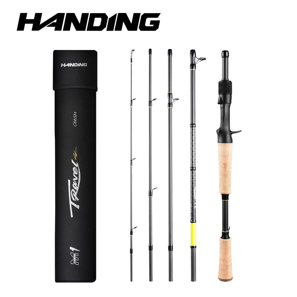 M1 Travel Fishing Rod Fast Action 40-43Cm 5-6 Sections Fishing Rod Portable and Protective Rod for Trip M/MH Fishing Rod