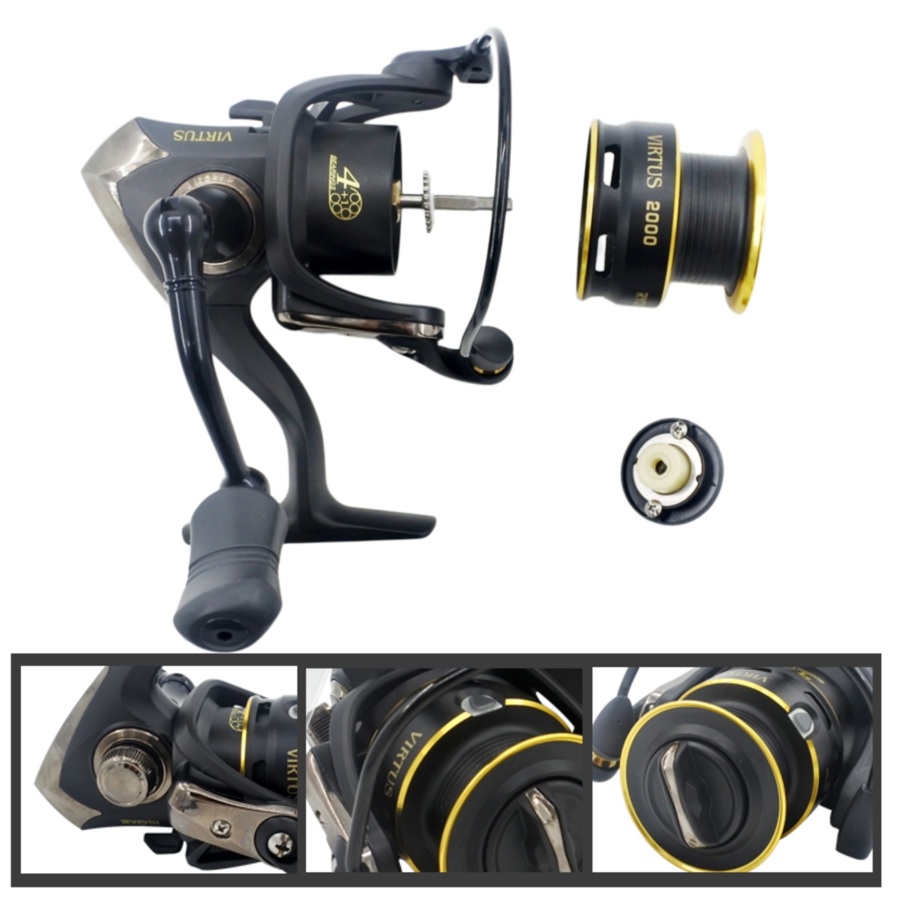 Ryobi Virtus 2000 Spinning Reel, 5:1:1 Gear Ratio 4+1BB-2